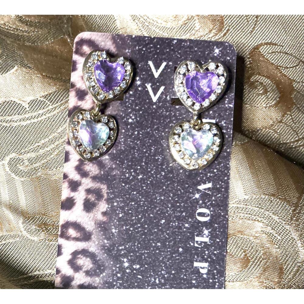 Double Drop Heart Earrings